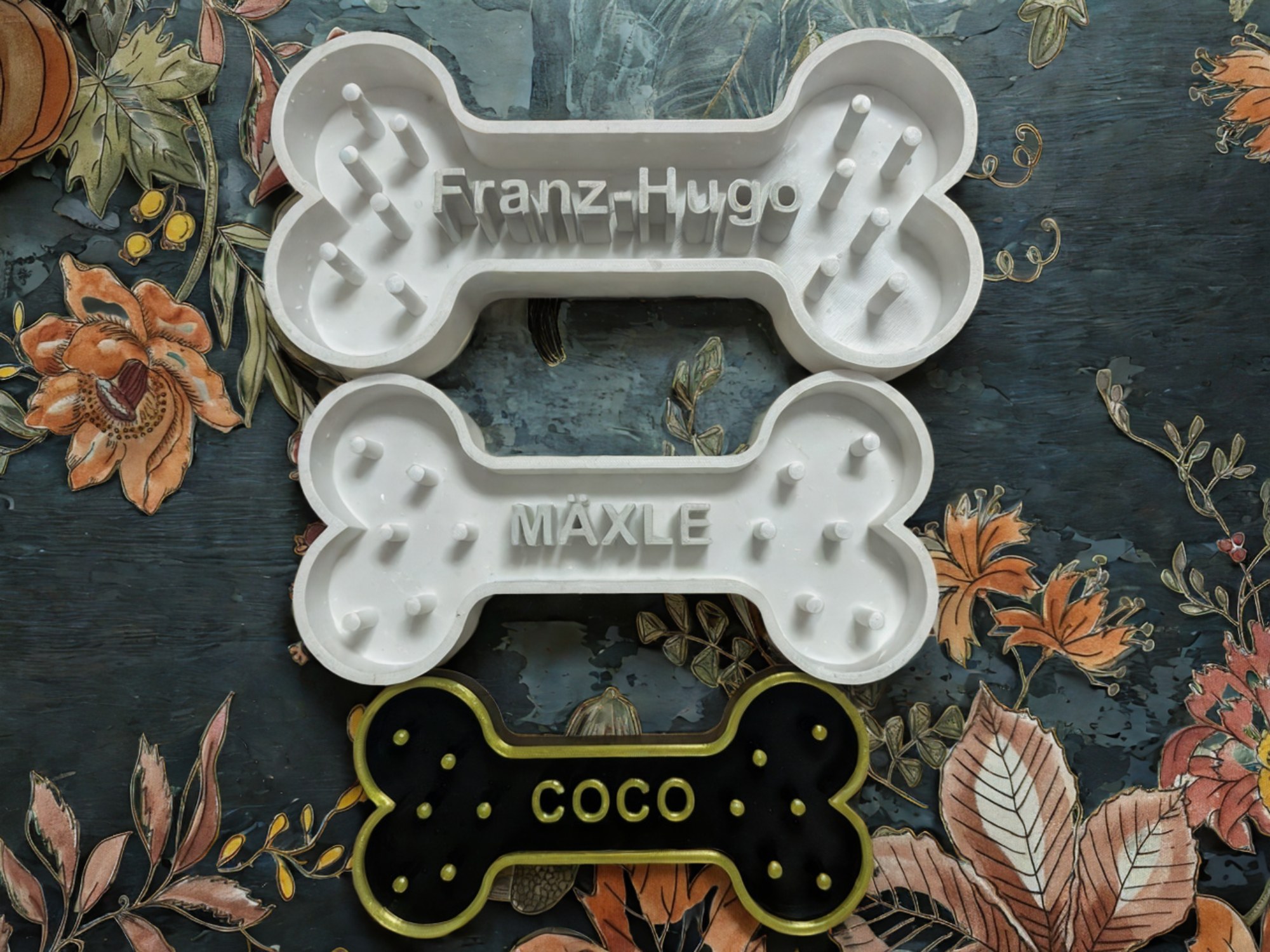 Personalisierter Hundennapf mit Name – Slow Feeder, Antischling Fressnapf in Wunschfarbe – praktisches Hunde-Zubehör
