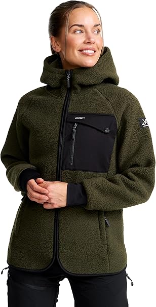 RevolutionRace Sherpa Hoodie für Damen, Outdoor Fleecejacken perfekt für Wanderungen und Outdoor-Abenteuer