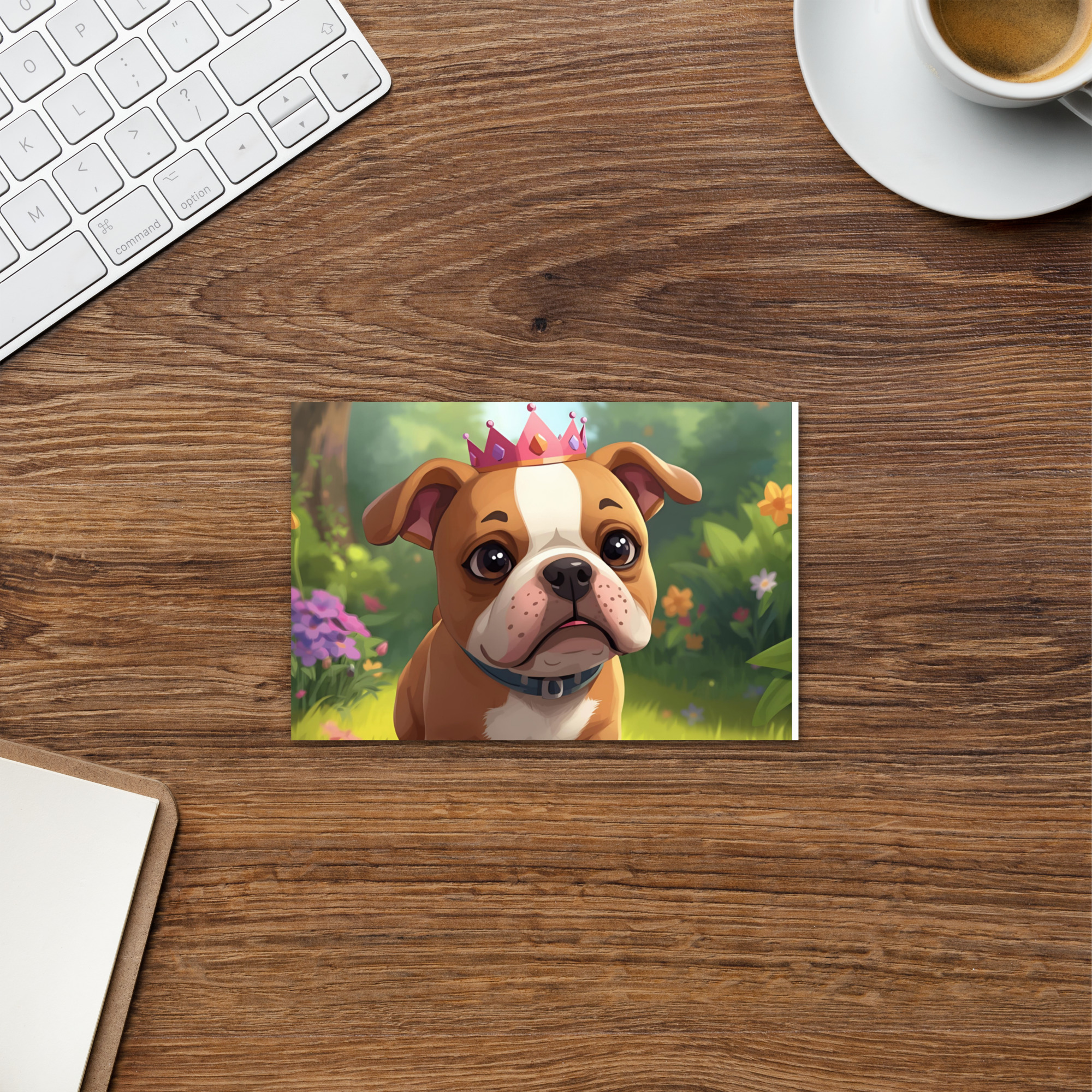 Prinzessin American Bully Postkarte