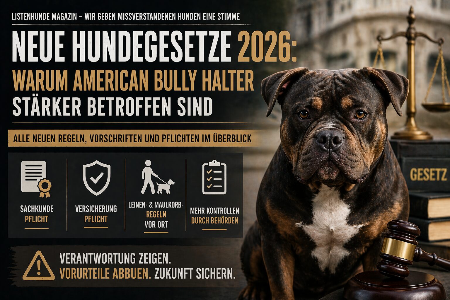 American Bully & Listenhunde 2026: Neue Regeln, Vorschriften und Pflichten im Überblick