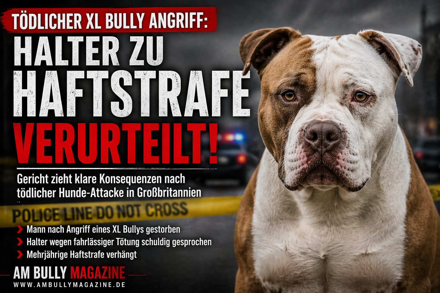 Tödlicher XL Bully Angriff: Halter zu Haftstrafe verurteilt