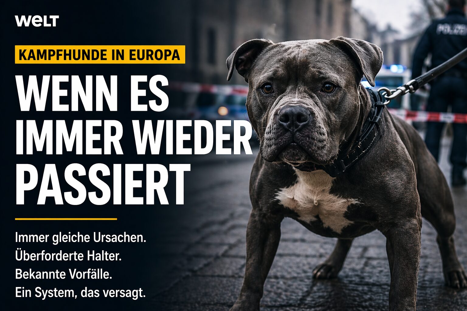 Wenn es immer wieder passiert, ist es kein Einzelfall mehr. Listenhunde im Visier der Verantwortungslosigkeit