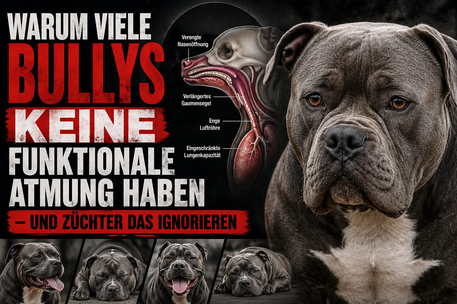 Warum viele Bullys KEINE funktionale Atmung haben – und Züchter das ignorieren