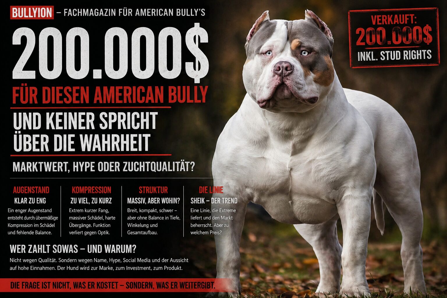 200.000$ für einen American Bully – wer zahlt das und wofür eigentlich?