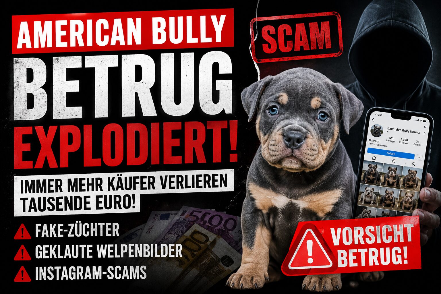 American Bully Betrug explodiert: Immer mehr Käufer verlieren tausende Euro