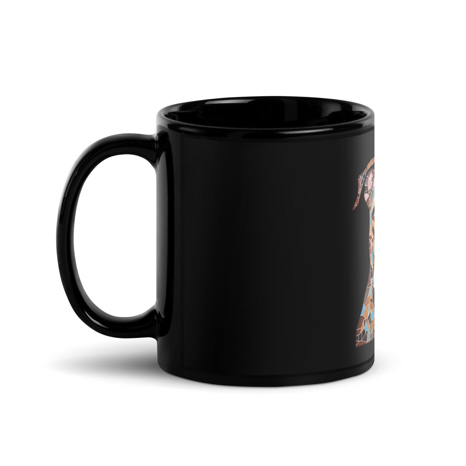 American Bully Schwarze glänzende Tasse Mosaik – Bild 6