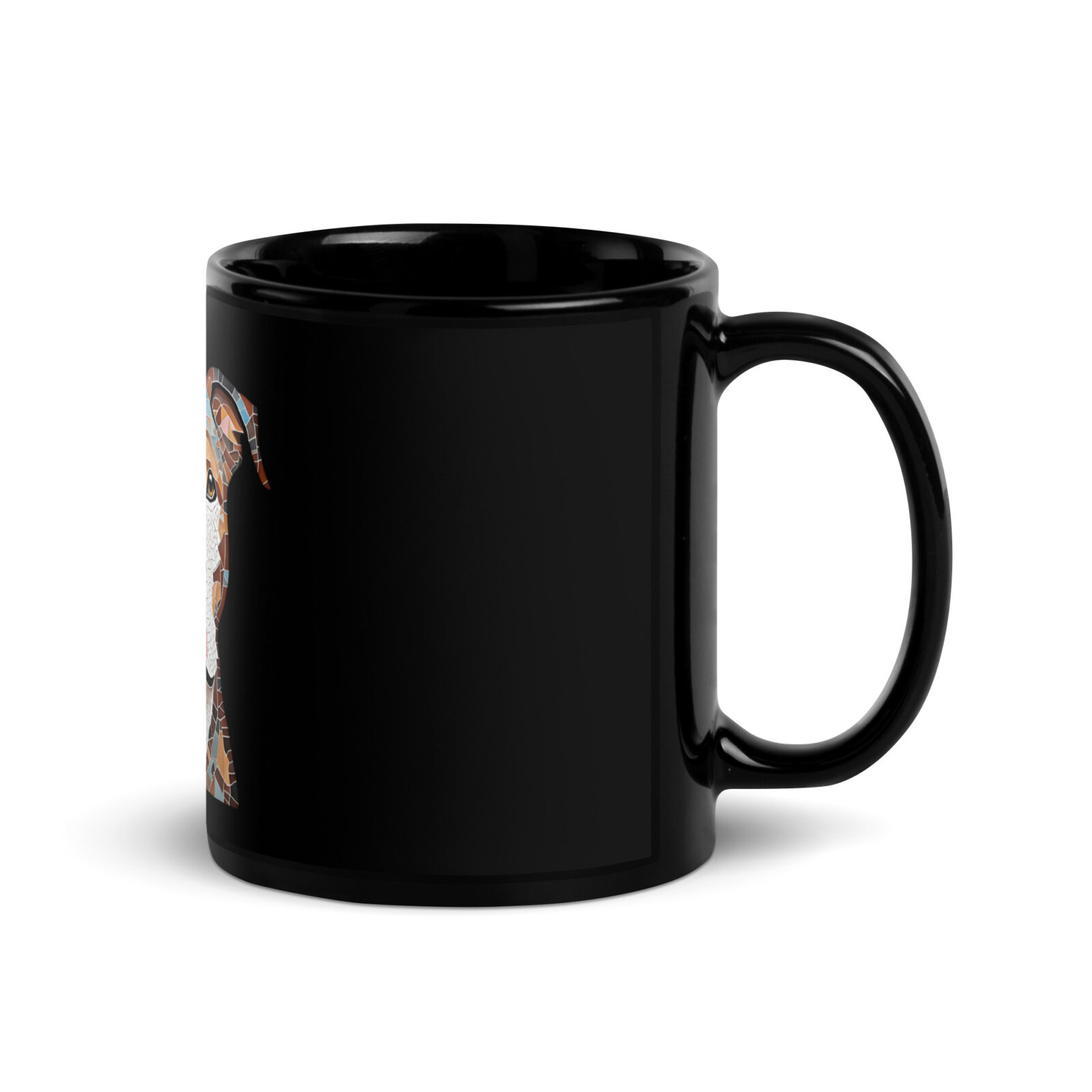 American Bully Schwarze glänzende Tasse Mosaik – Bild 7