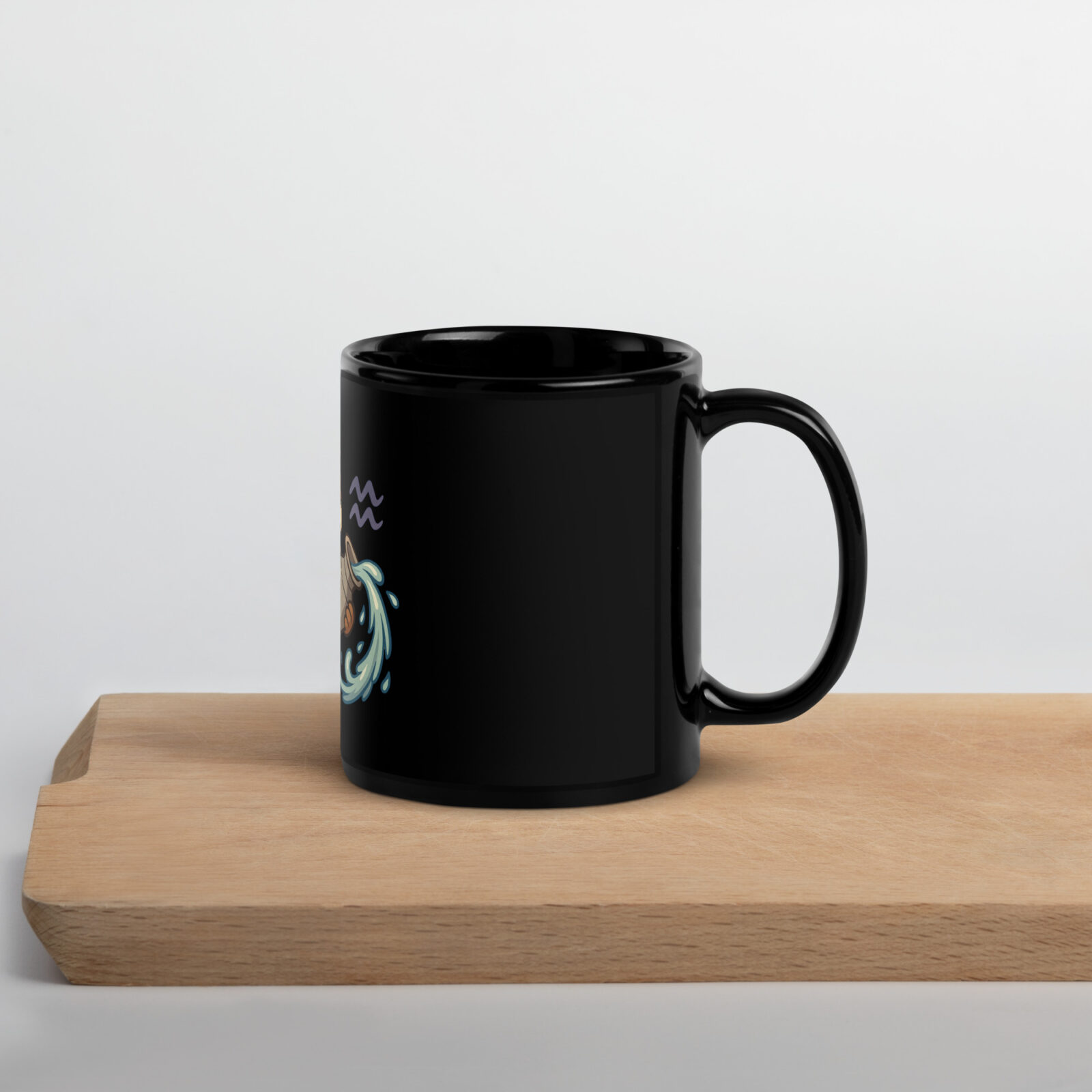Schwarze glänzende Tasse WASSERMANN American Bully Sternzeichen – Bild 3