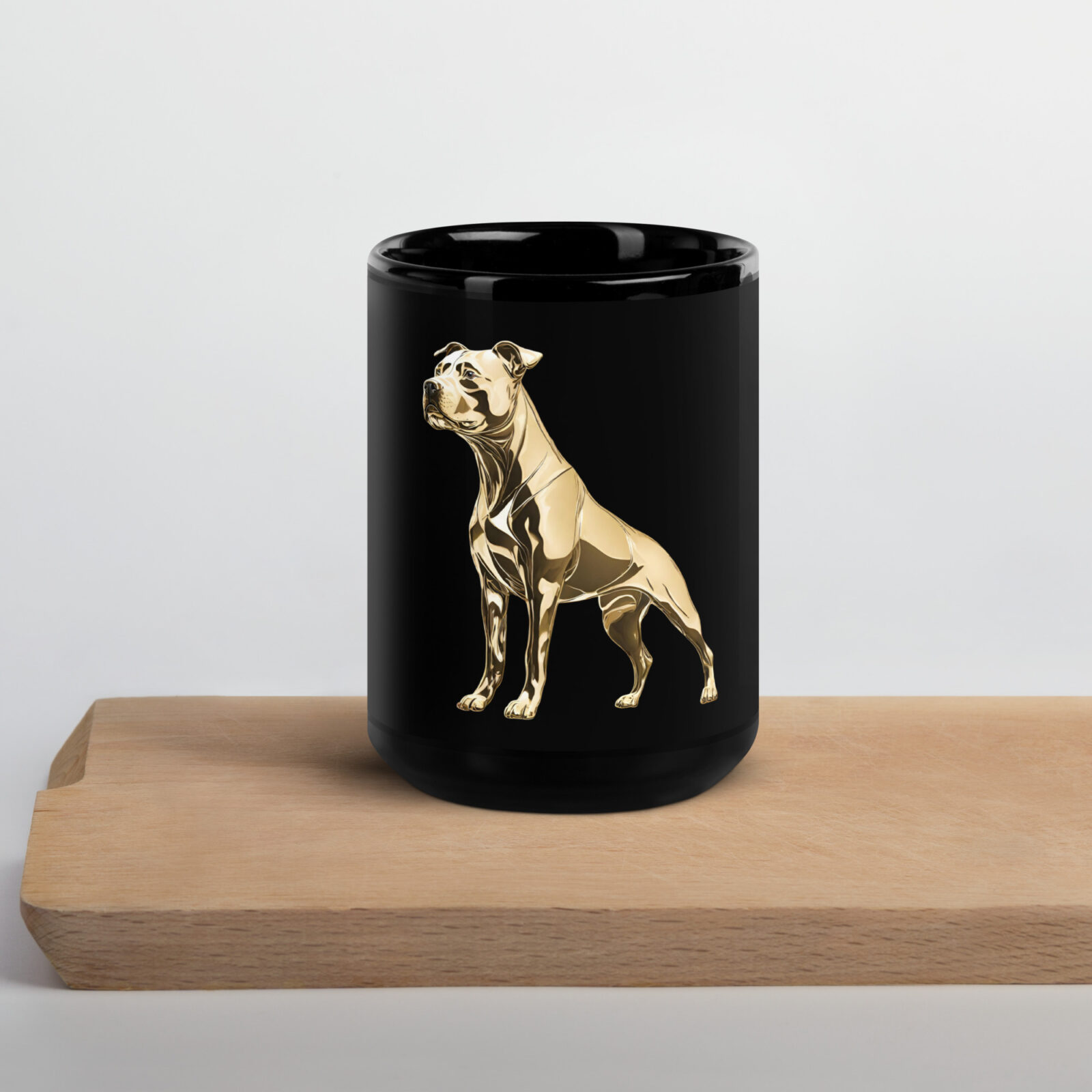 Schwarze glänzende Tasse GOLDEN American Bully – Bild 4
