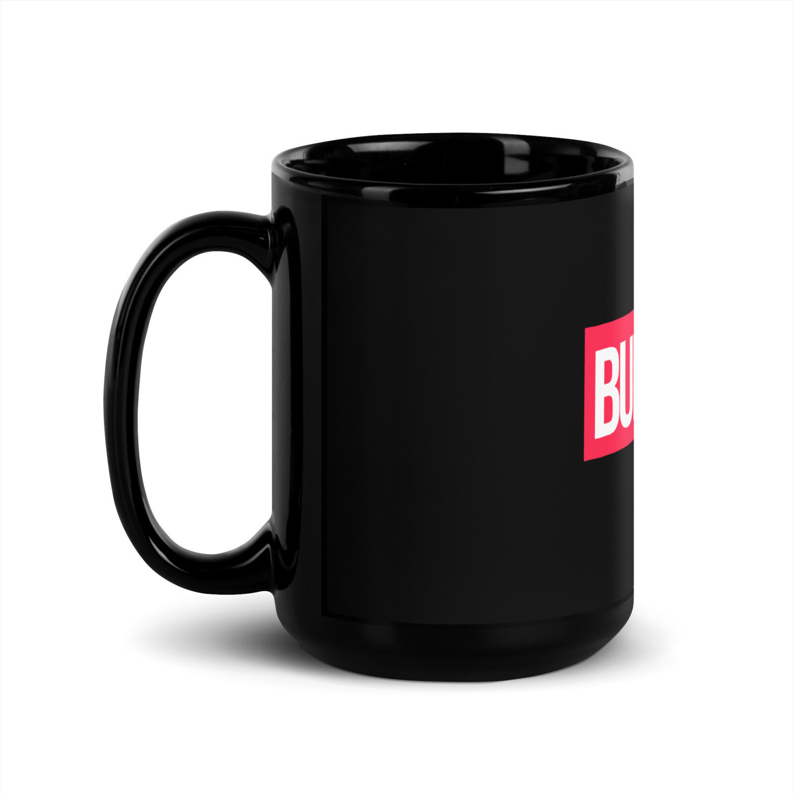 Schwarze glänzende Bullyion Tasse – Bild 4