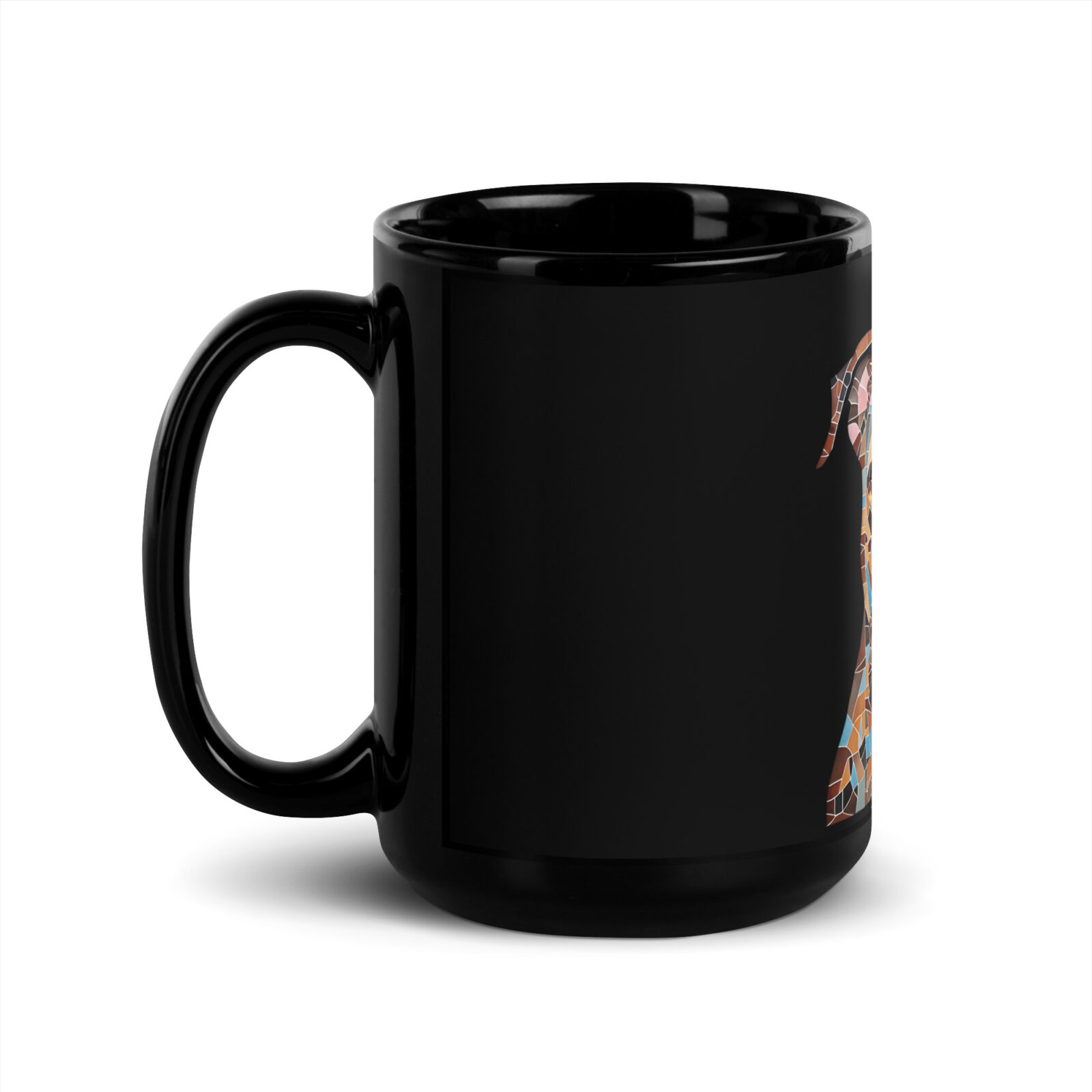 American Bully Schwarze glänzende Tasse Mosaik – Bild 8