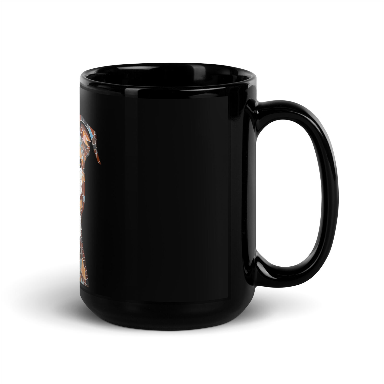 American Bully Schwarze glänzende Tasse Mosaik – Bild 9
