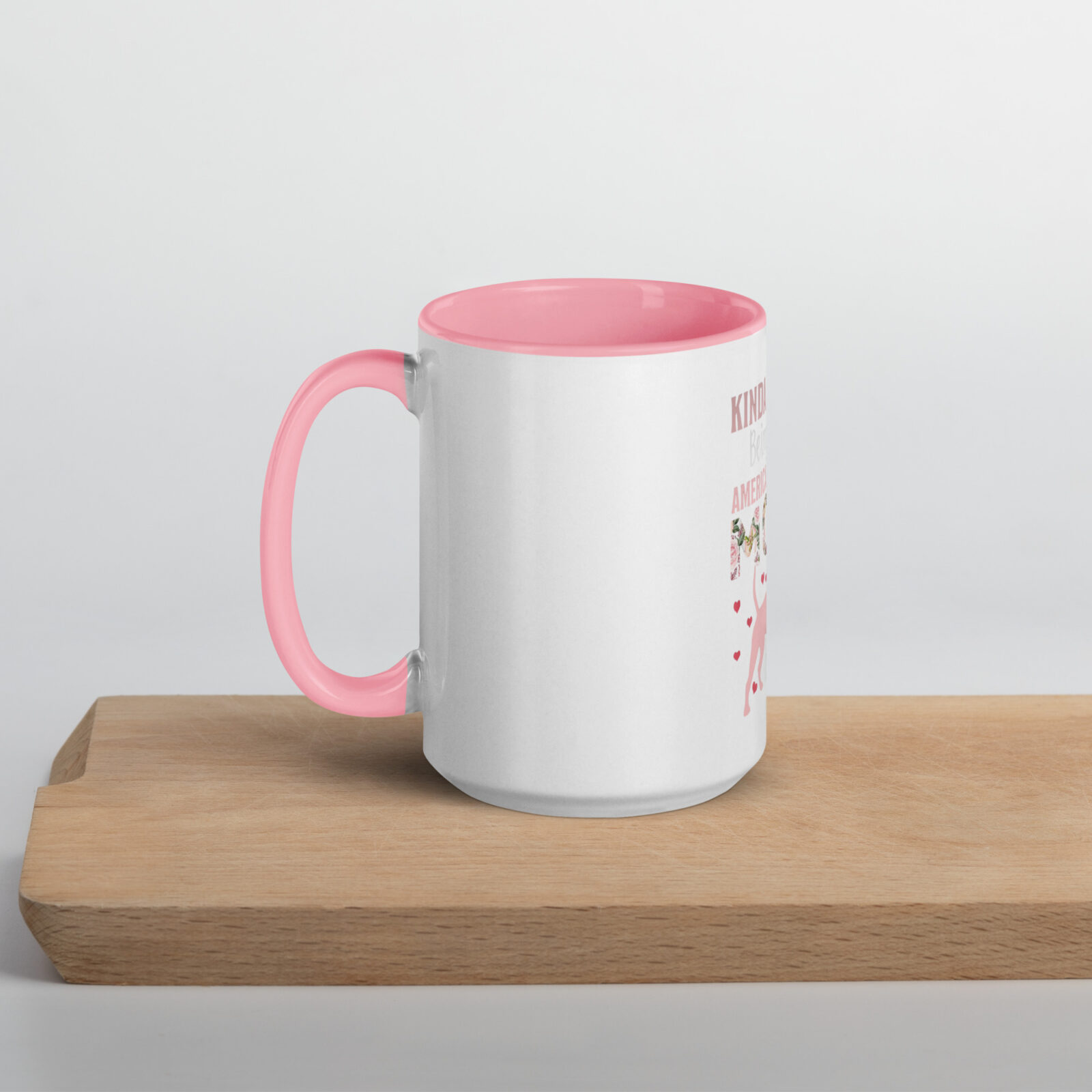 Tasse mit farbiger Innenseite Rosa – Bild 2