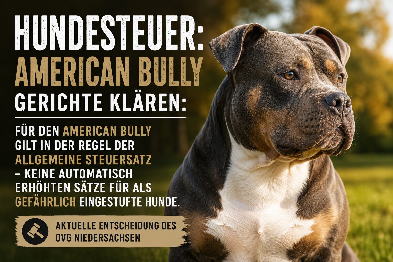 American Bully und Hundesteuer: Gericht stärkt die Rechte der Halter