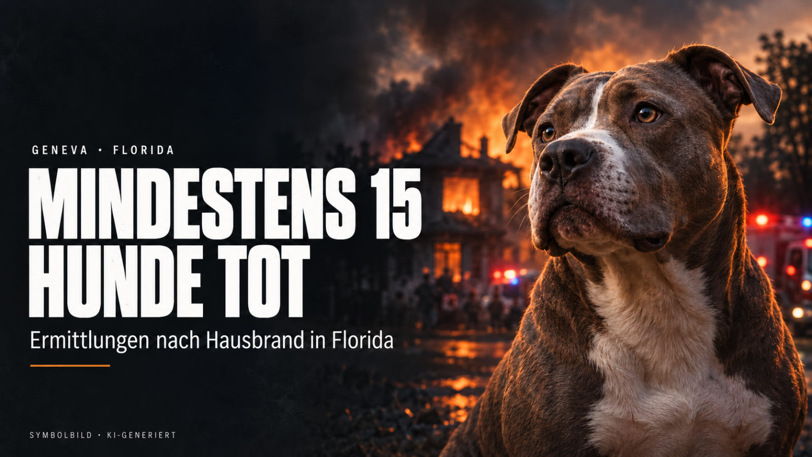 Mindestens 15 American Bullys tot: Ermittlungen nach Hausbrand in Florida